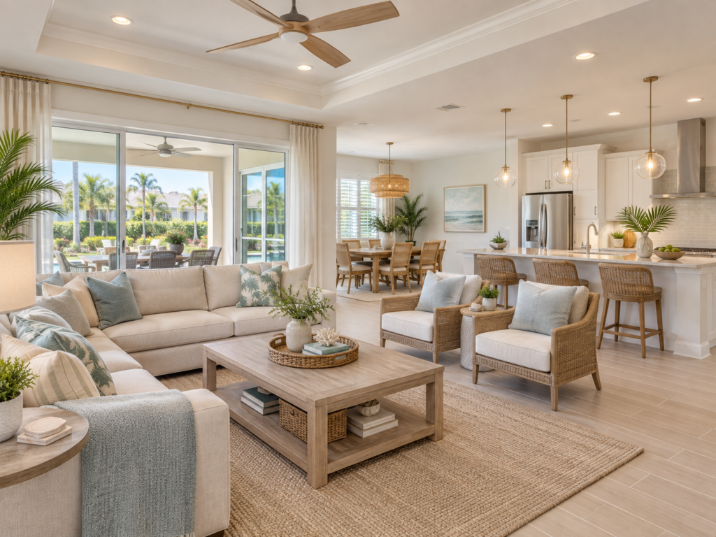 Canal-front four bedroom with pool and spa